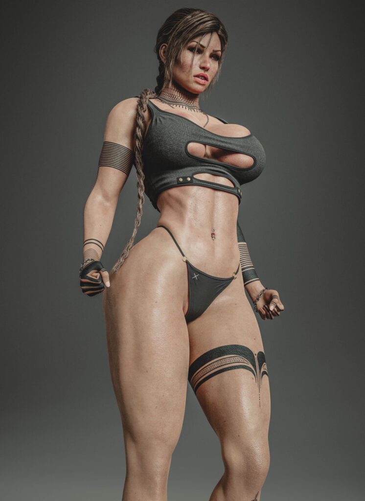 Tomb Raider Game Hentai Wide Hips Large Breasts Breasts Pinup Pose