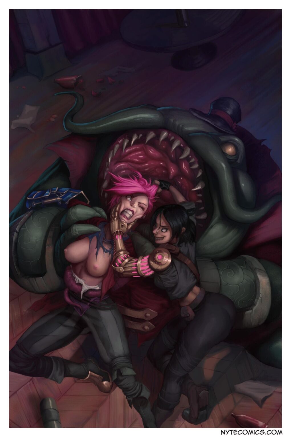 League Of Legends Game Porn Sevika Vi Tahm Kench Pink Hair