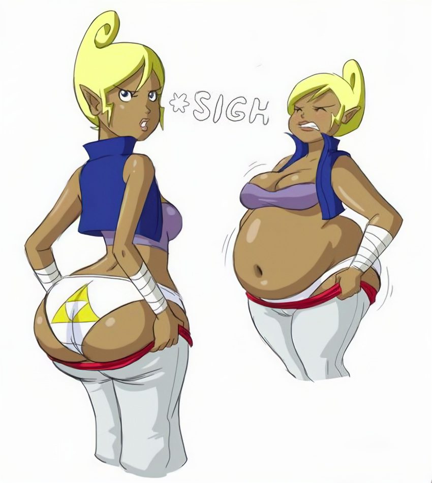 The Legend Of Zelda Hentai Art Tanned Tetra Blonde Hair Big Belly