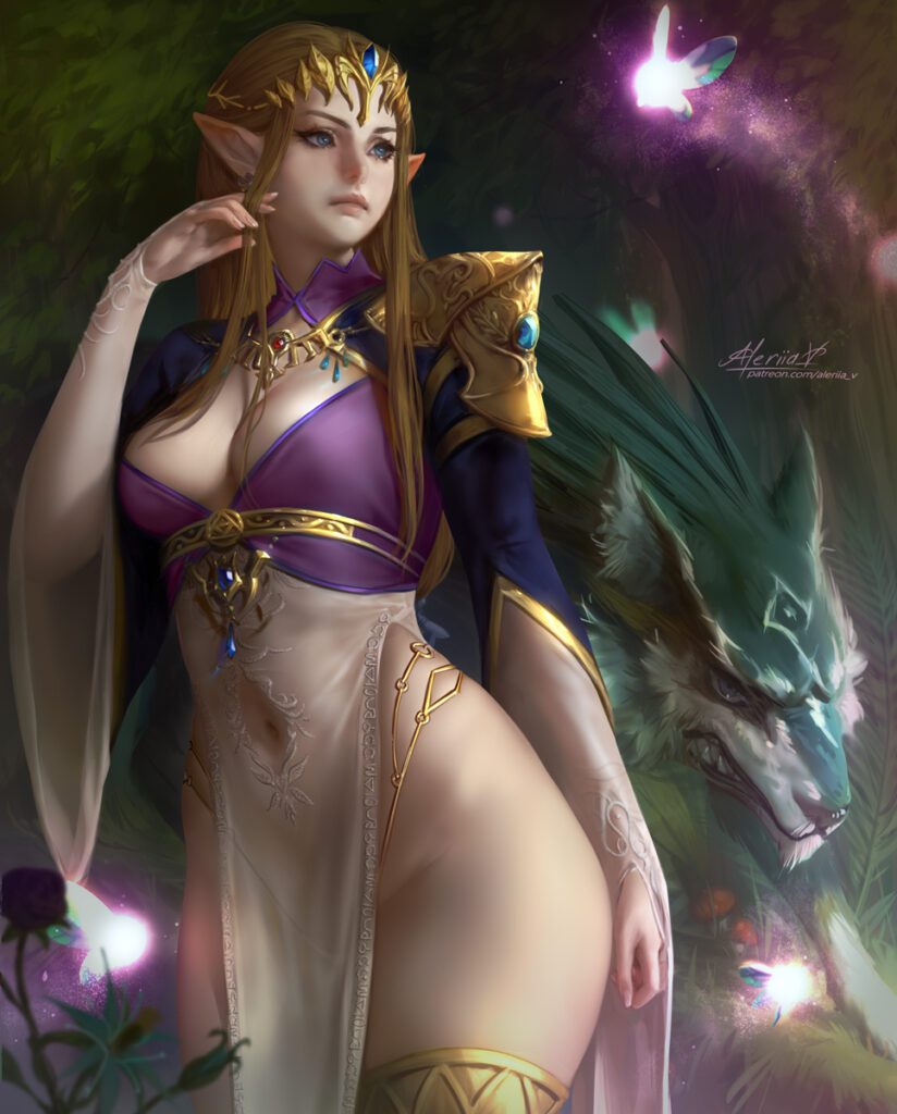 The Legend Of Zelda Hentai Art Detailed Background Princess Zelda