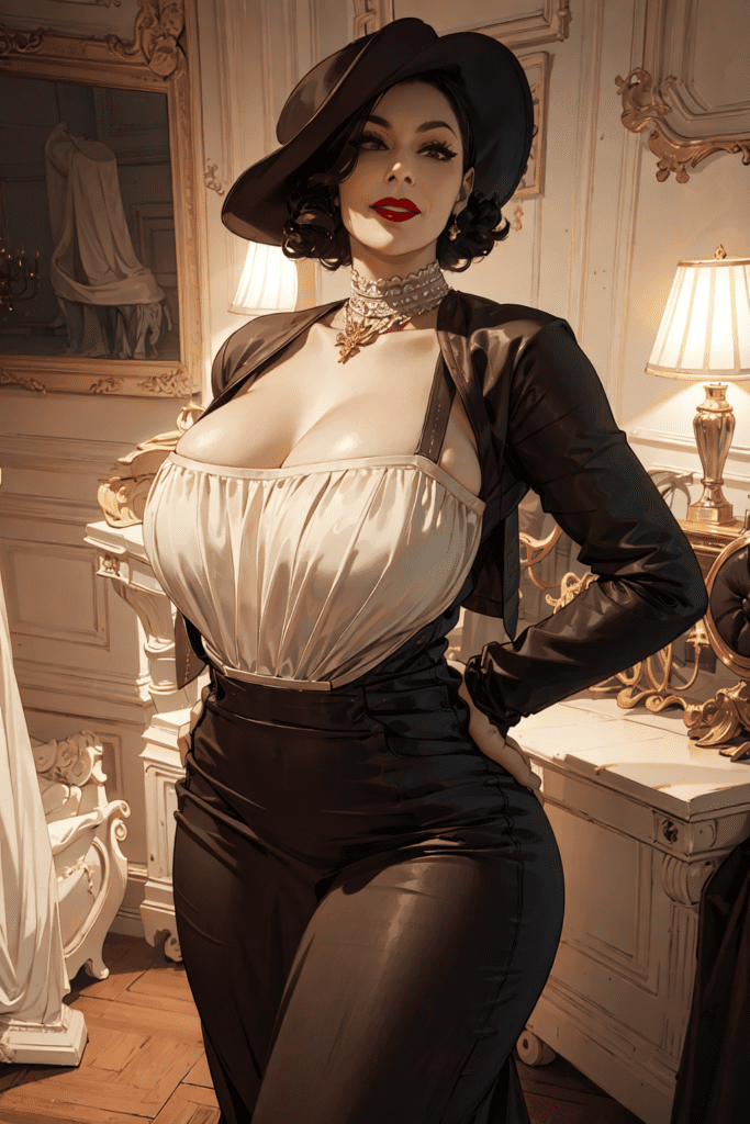 Resident Evil Porn Hentai Huge Breasts Alcina Dimitrescu Clothed