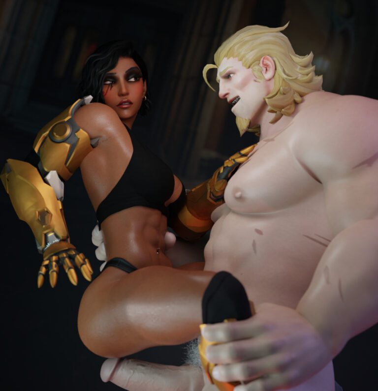 Overwatch Hentai Art Dark Skinned Female Reinhardt Dark Skin