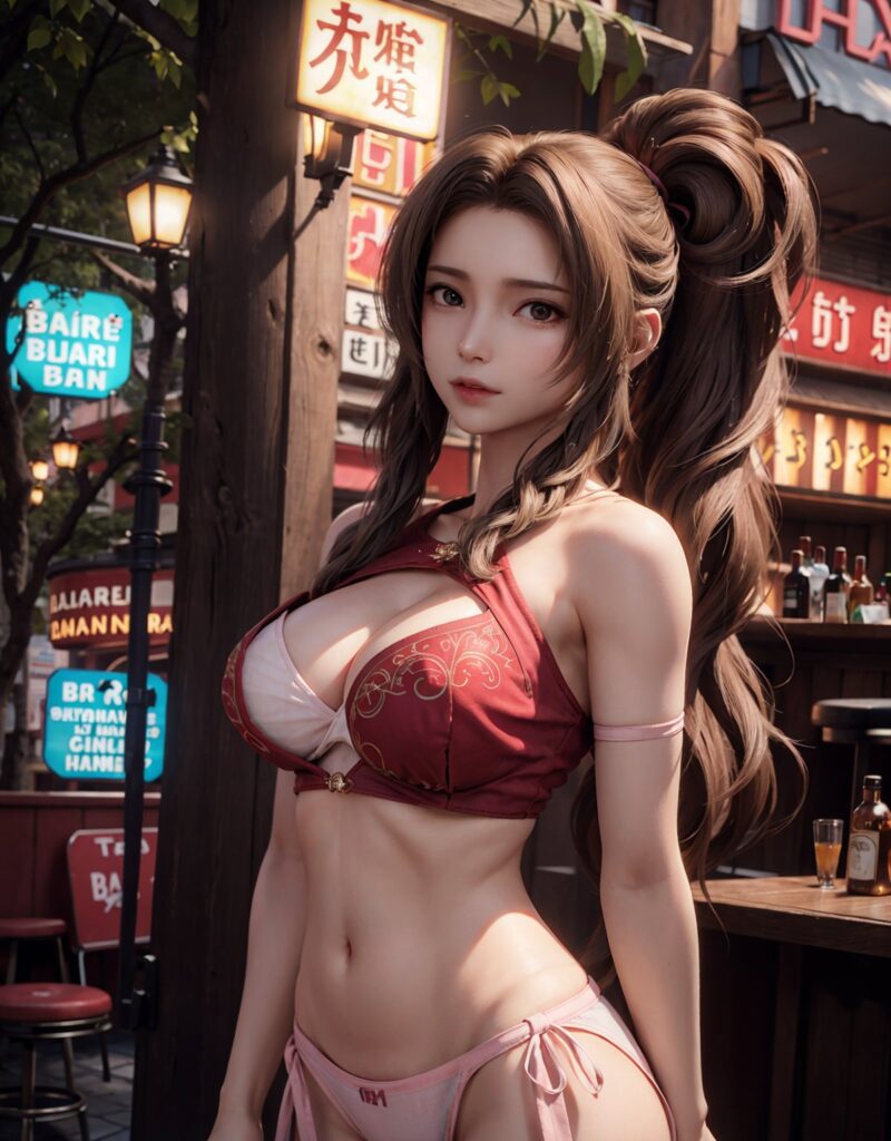 Final Fantasy Sex Art Outdoors Long Hair Mostly Nude Solo Belly