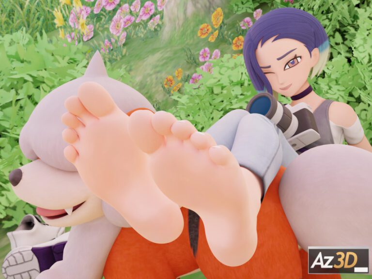 Perrin Hentai Art Colored Hair Pokemon Sv Feet Pixie Cut Female