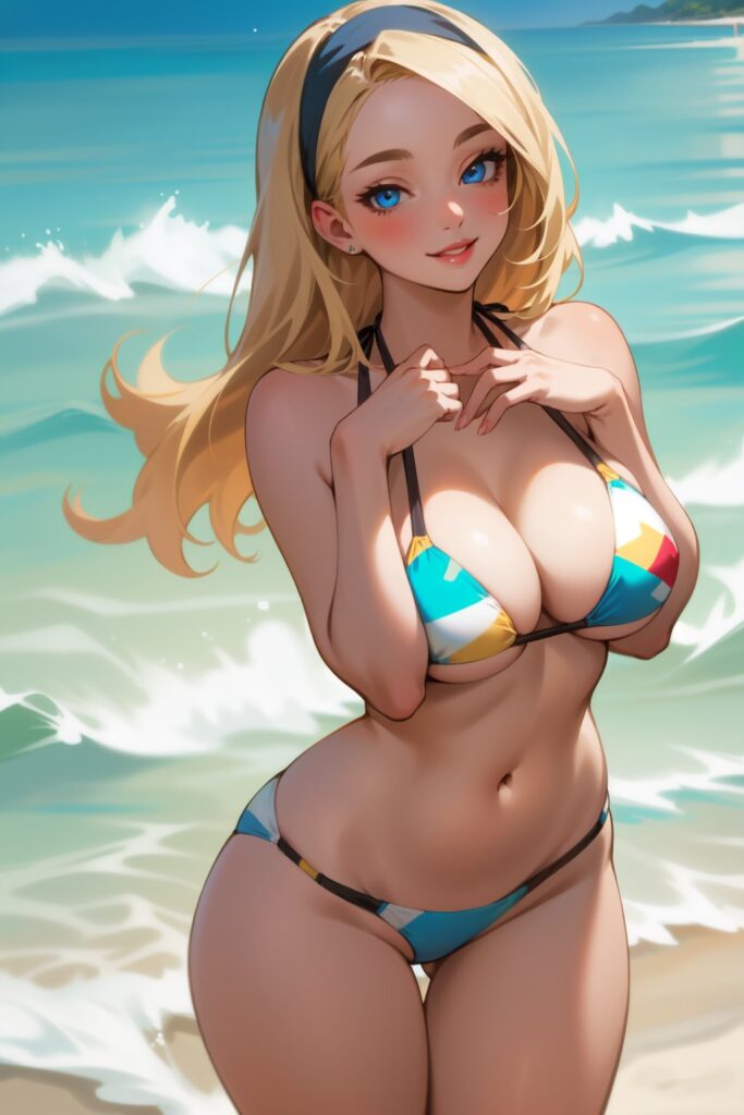 League Of Legends Hentai Art Female Only Swimwear Long Hair Riot