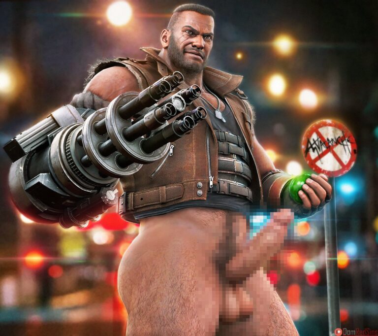 Final Fantasy Hentai Art Barret Wallace Dark Skin Solo Male