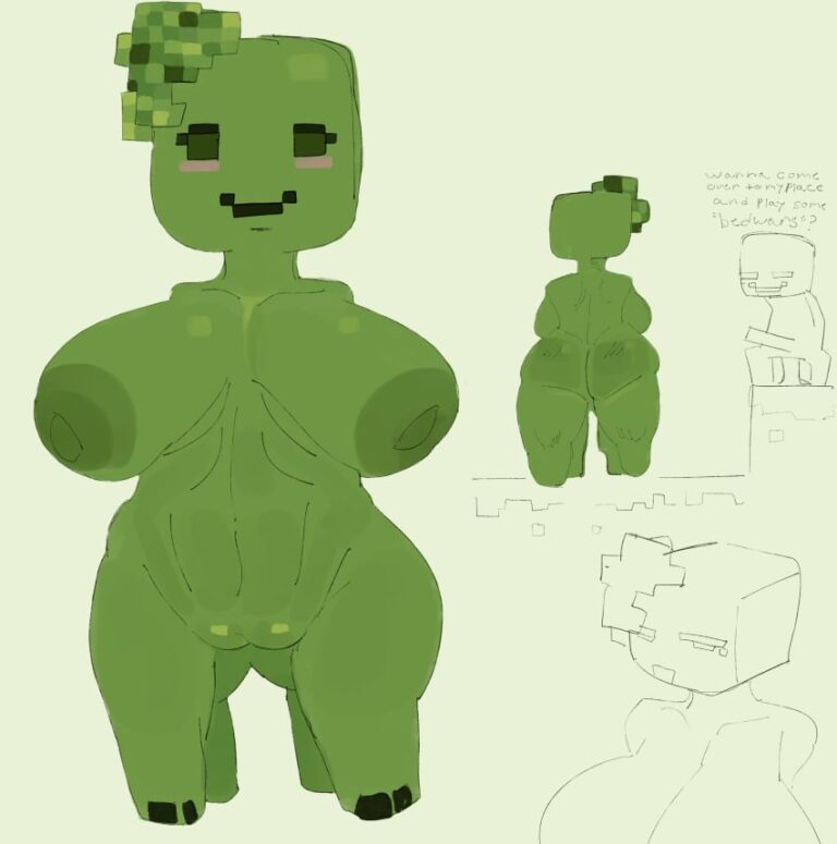 Minecraft Sex Art Tboxart Breasts Creeper Smile Valorant Porn