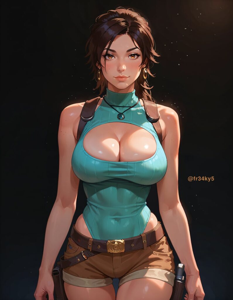 Tomb Raider Game Hentai Lara Croft Leotard Cleavage Valorant Porn