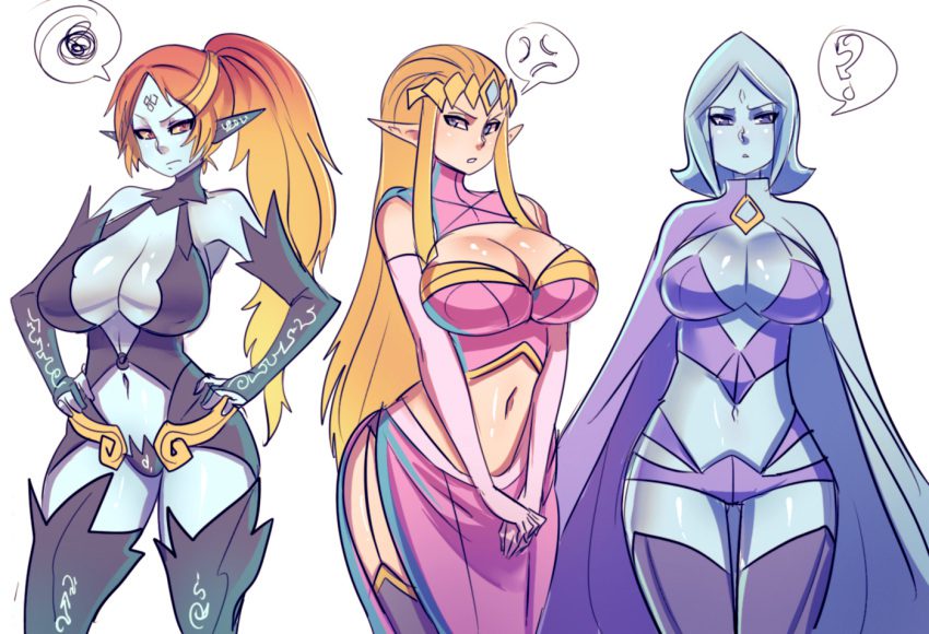 the-legend-of-zelda-porn-hentai-–-female,-princess,-crown,-multiple-girls