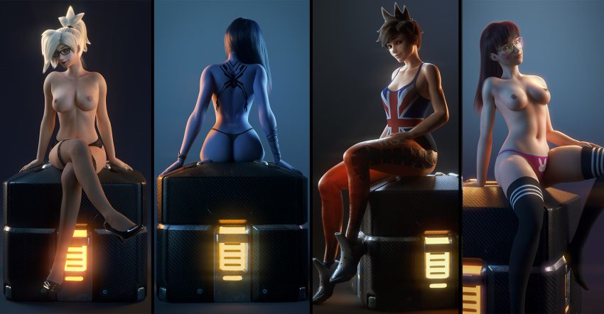 overwatch-hentai-art-–-pussy,-game,-stockings,-short-hair,-underwear,-flirting,-tracer