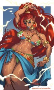 the-legend-of-zelda-porn-–-urbosa,-gerudo,-hi-res,-smiling-at-viewer,-solo,-female-only,-breath-of-the-wild