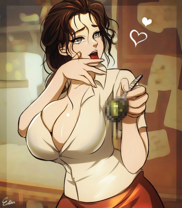 resident-evil-porn-hentai-–-female-only,-shirt,-censored-food,-grayish-eyes