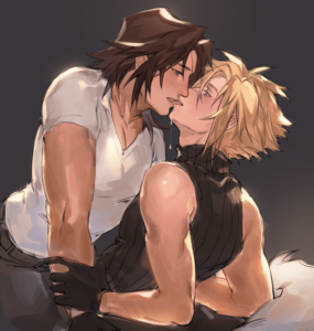 final-fantasy-xxx-art-–-gloves,-final-fantasy-vii,-french-kiss,-saliva,-tongue,-squall-leonhart