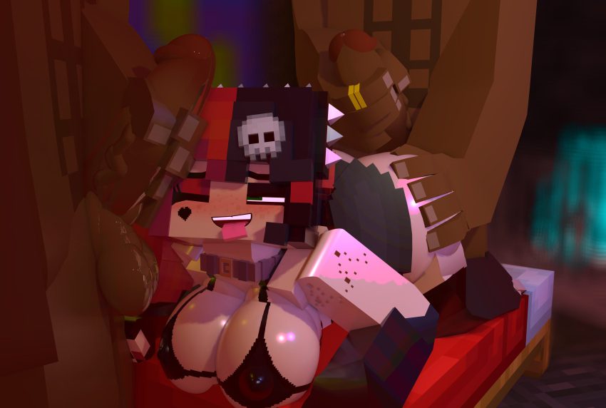 minecraft-game-hentai-–-looking-at-partner,-ponytails,-male,-stockings,-open-mouth