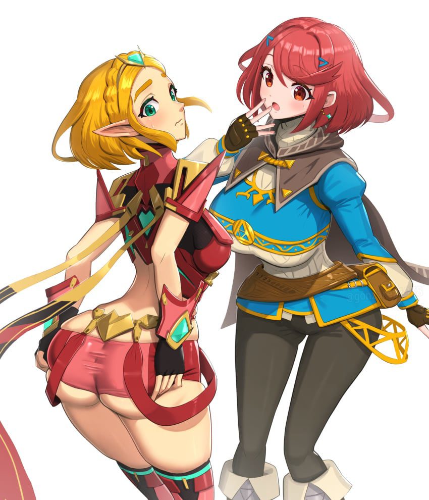 the-legend-of-zelda-hentai-xxx-–-female,-embarrassed,-clothed,-zelda-(breath-of-the-wild),-red-hair,-huge-ass,-ass