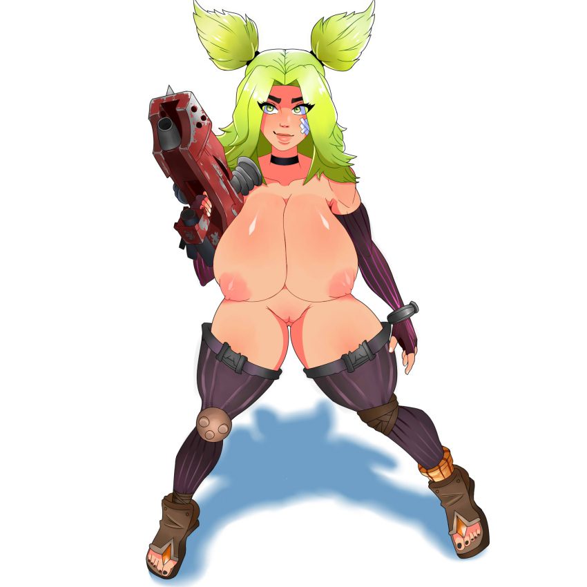 zeri-hentai-–-boots-only,-thick-thighs,-gun,-pink-areola,-huge-breasts,-nude-female,-sleeves