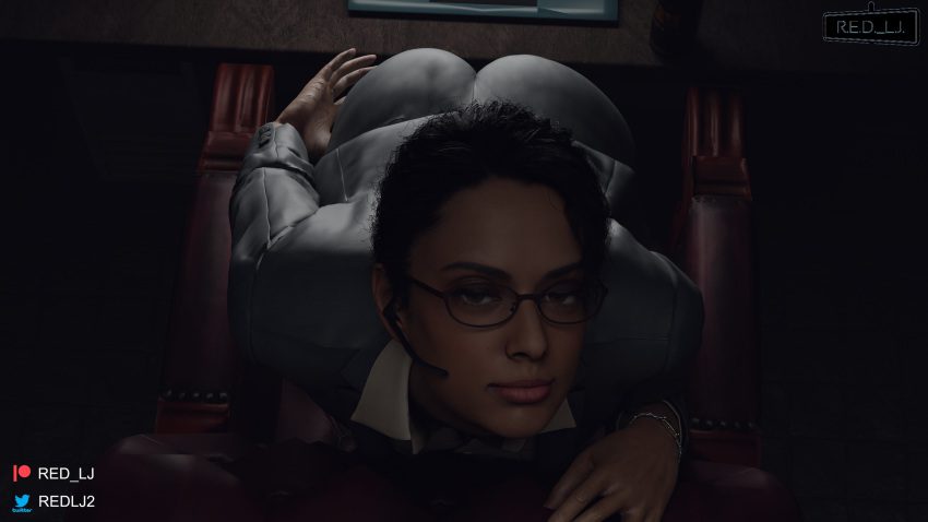 resident-evil-hentai-art-–-ingrid-hunnigan,-glasses,-dark-skinned-female,-office-lady,-red-lj