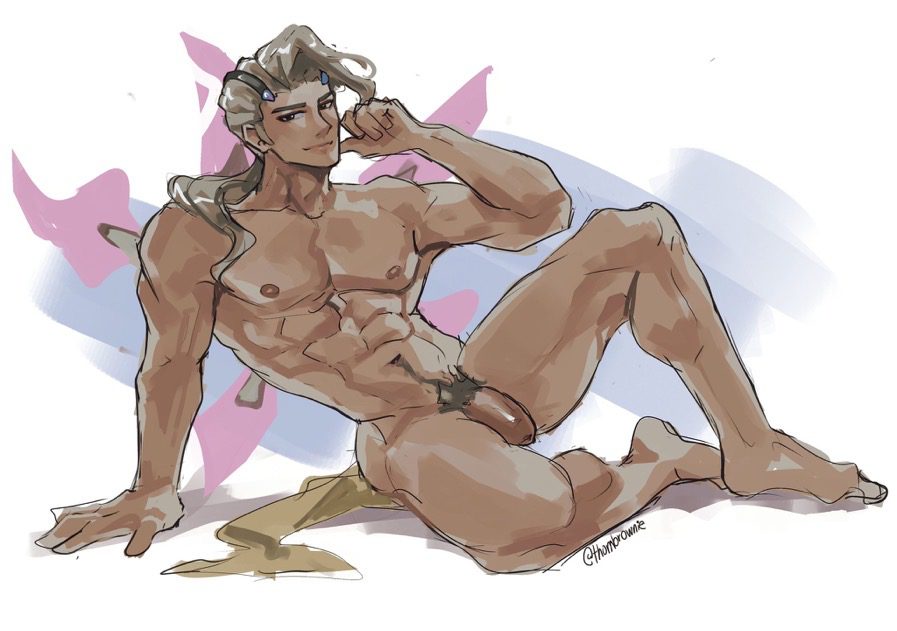 overwatch-xxx-art-–-posing,-gray-hair,-lifeweaver,-muscular-male