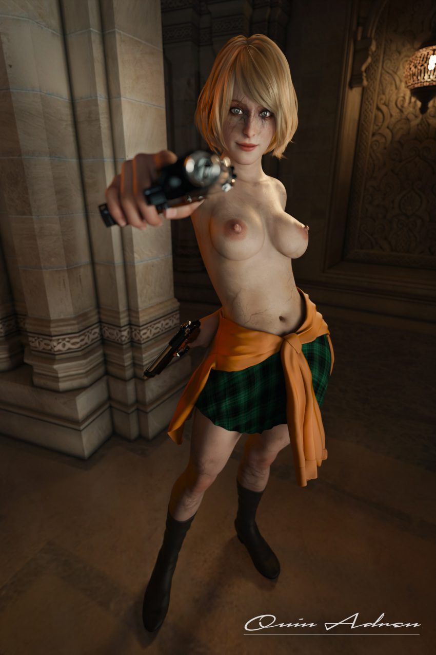 Resident Evil Game Porn - Resident Evil Inup Pose, Holding Gun, Smiling At  Viewer - Valorant Porn Gallery