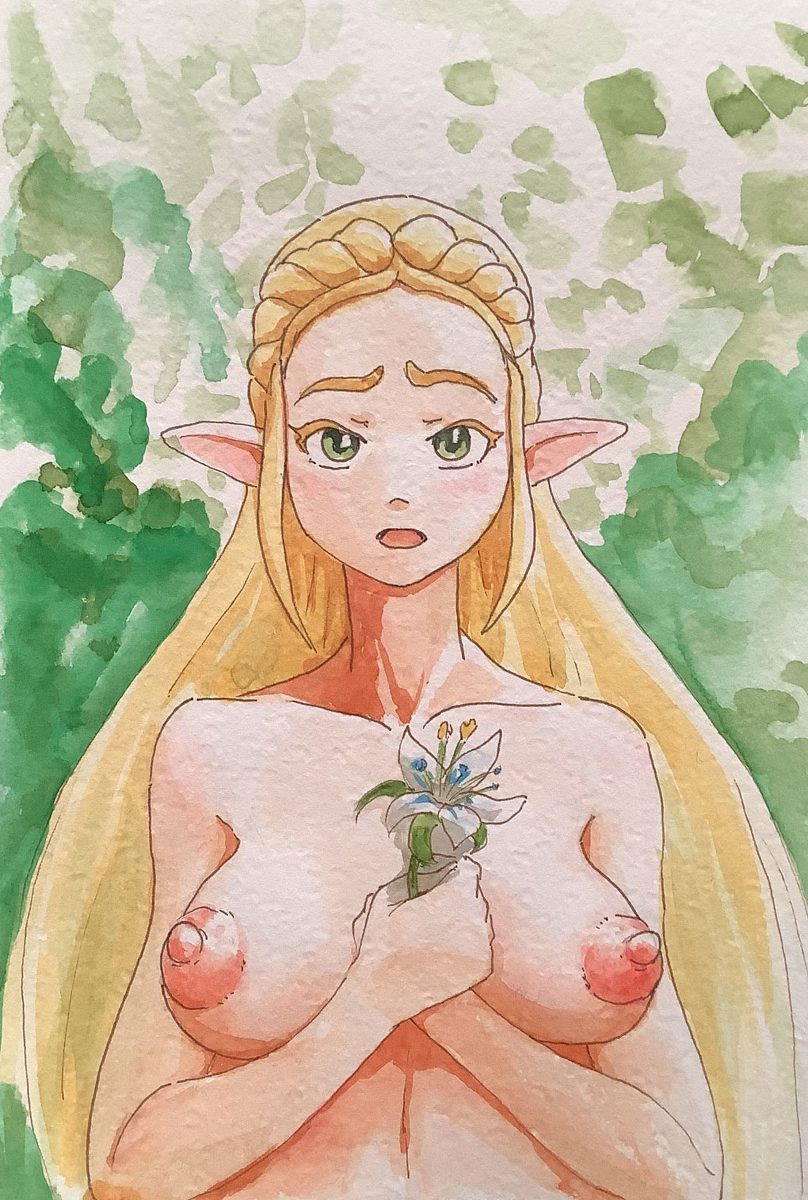 Perky Breasts Xxx - The Legend Of Zelda Xxx Art - Large Breasts, Solo, Perky Breasts, Zelda  (breath Of The Wild), Watercolor (artwork) - Valorant Porn Gallery