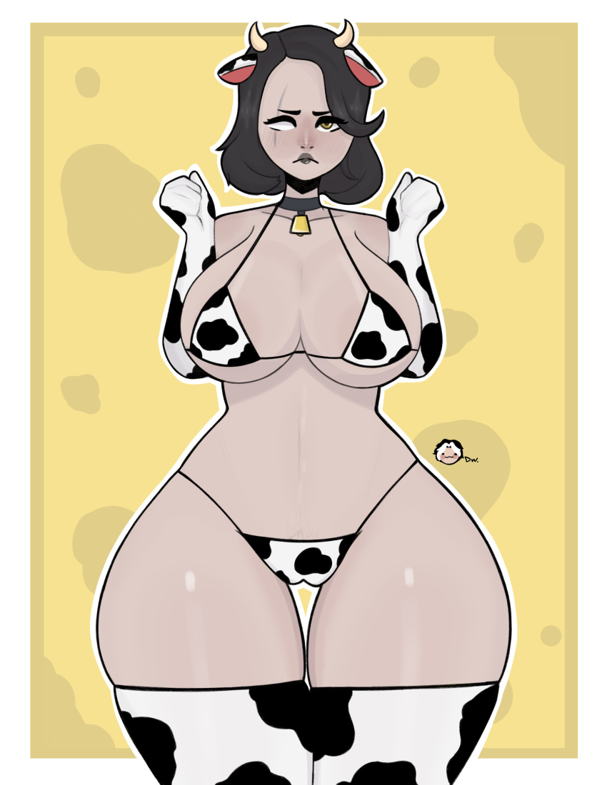 Thick Black Hentai - Marigold Hentai Art - Big Breasts, Black Hair, Cow Print, Thick Thighs,  Female, Cow Bikini, Breasts - Valorant Porn Gallery
