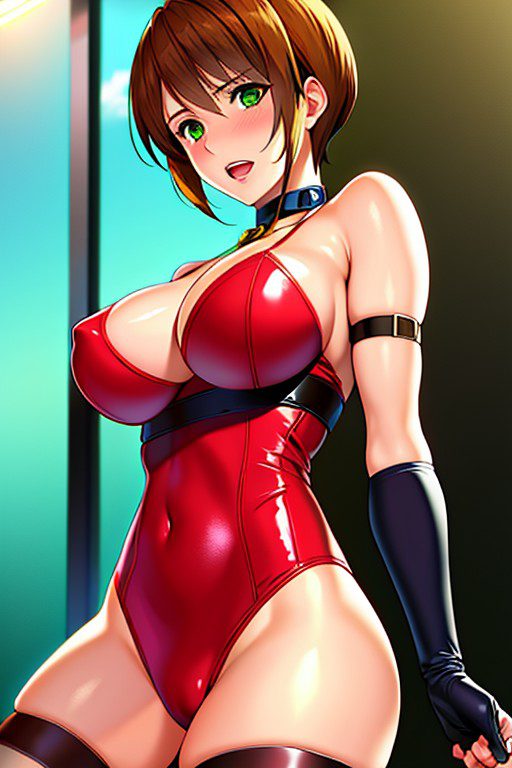 resident-evil-rule-xxx-–-rebecca-chambers,-solo-female,-ai-generated,-green-eyes,-dominatrix,-latex-clothing,-brown-hair