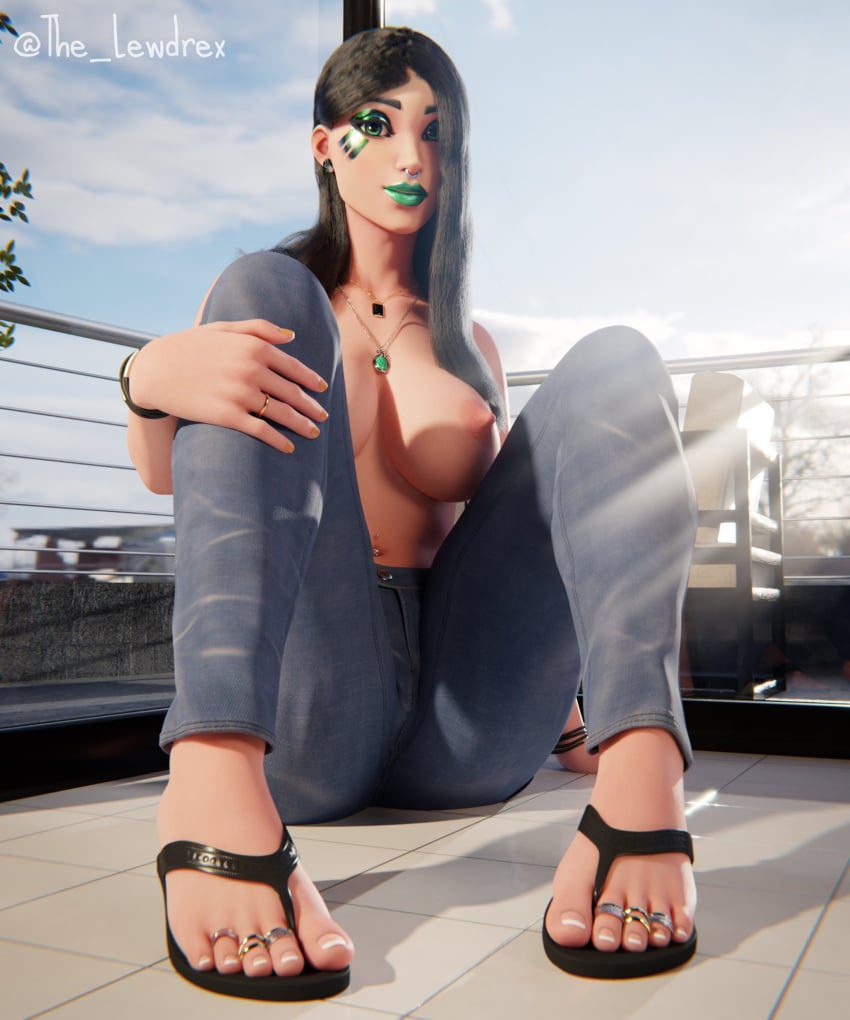 ark-game-hentai,-d&#k-game-hentai-–-nude,-sun,-solo,-earrings,-bottomwear