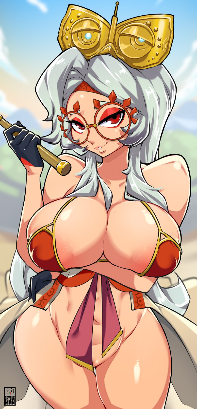 the-legend-of-zelda-rule-porn-–-skimpy,-thighs,-glasses,-white-hair,-clothed,-gloves