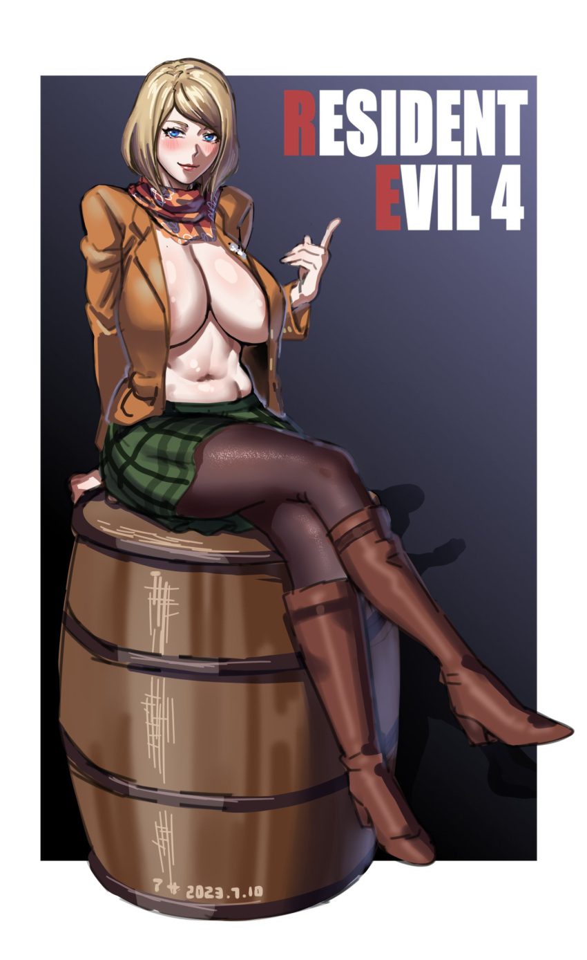 Resident Evil Sex Art - High Heel Boots, Pantyhose, Big Breasts, Scarf -  Valorant Porn Gallery