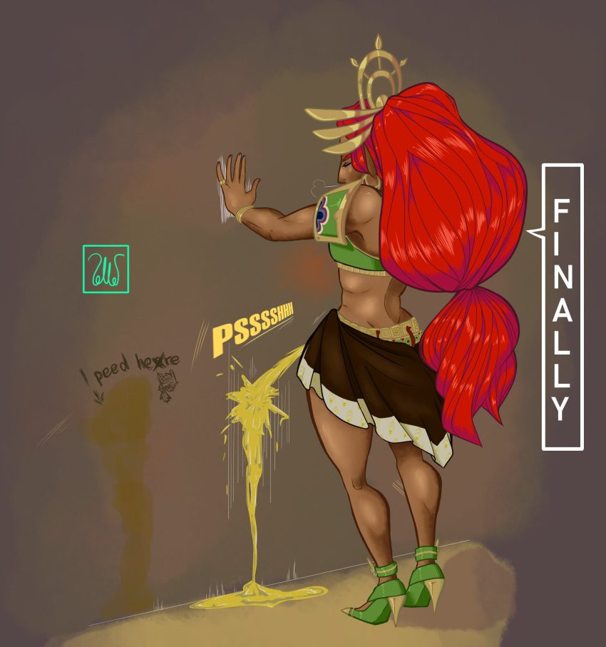 the-legend-of-zelda-hentai-xxx-–-dark-skinned-female,-breath-of-the-wild,-urine,-dark-skin,-muscular-female,-urbosa