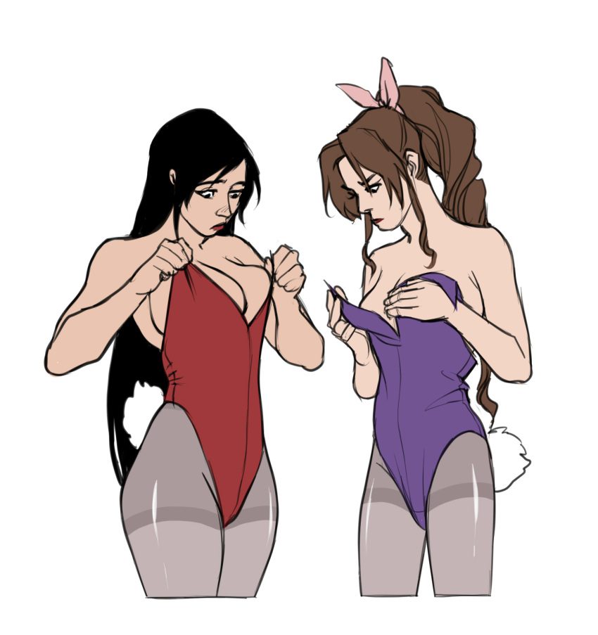 final-fantasy-xxx-art-–-aerith-gainsborough,-tight-fit,-final-fantasy-vii,-busty,-kaciart,-bunny-tail,-square-enix