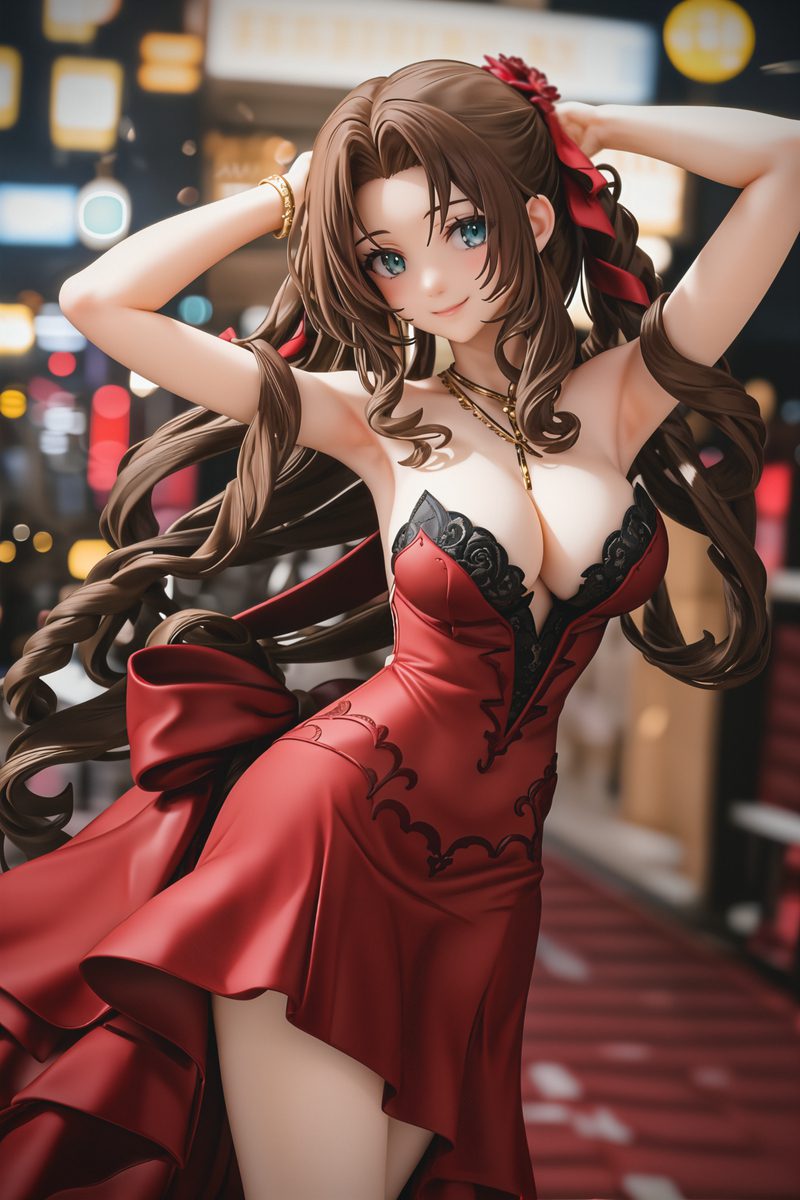 final-fantasy-game-porn-–-red-dress,-aerith-gainsborough,-final-fantasy-vii,-final-fantasy-vii-remake,-green-eyes,-stable-diffusion,-ai-generated