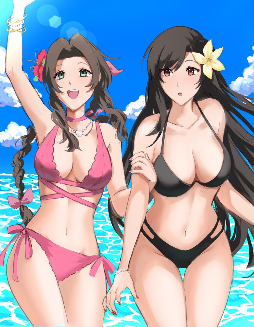 final-fantasy-hentai-art-–-final-fantasy-vii,-aerith-gainsborough,-tifa-lockhart,-female-only,-kivavis,-outside