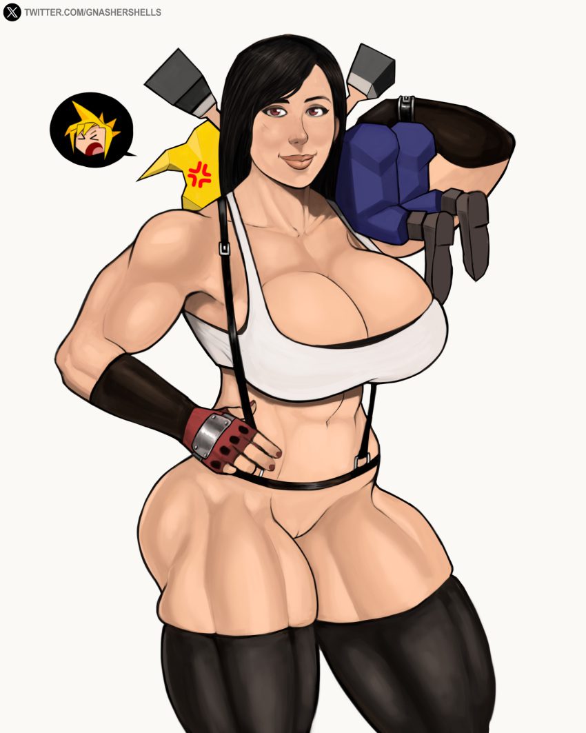 Final Fantasy Porn - Thick Thighs, Biceps, Gnashershells, Cloud Strife,  Tank Top, Muscle Girl, Big Breasts - Valorant Porn Gallery