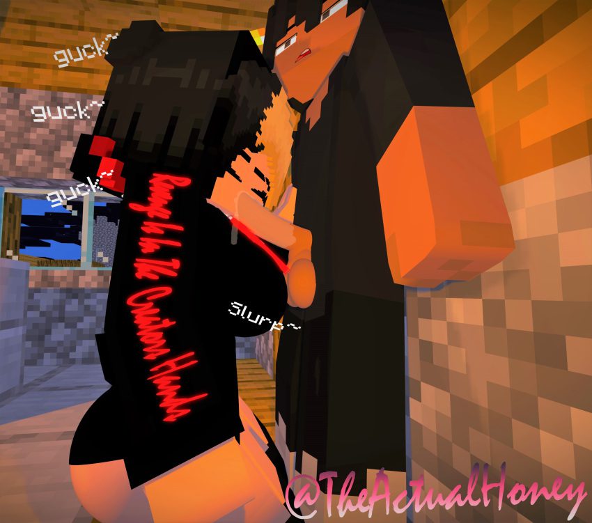 minecraft-hot-hentai-–-dick-in-mouth,-sucking-penis,-mineimator,-theactualhoney,-precum,-black-and-blonde-hair