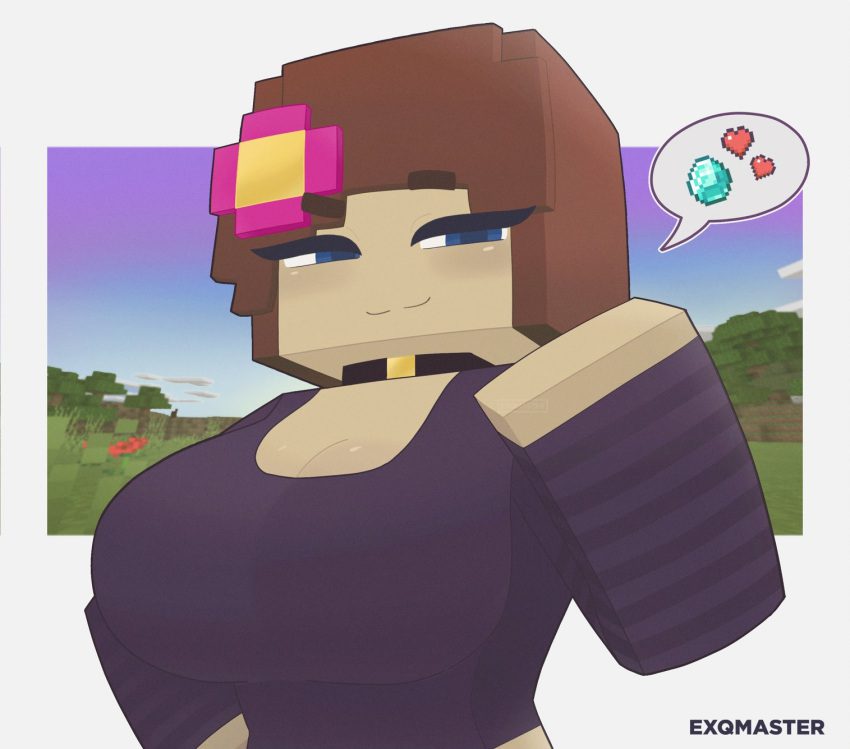 minecraft-porn-hentai-–-looking-at-viewer,-large-boobs,-long-sleeves,-smug-grin,-slipperyt,-smug-face,-brown-hair