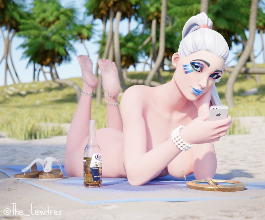 ark-xxx-art-–-blue-lipstick,-blue-makeup,-solo-focus,-white-hair,-completely-nude