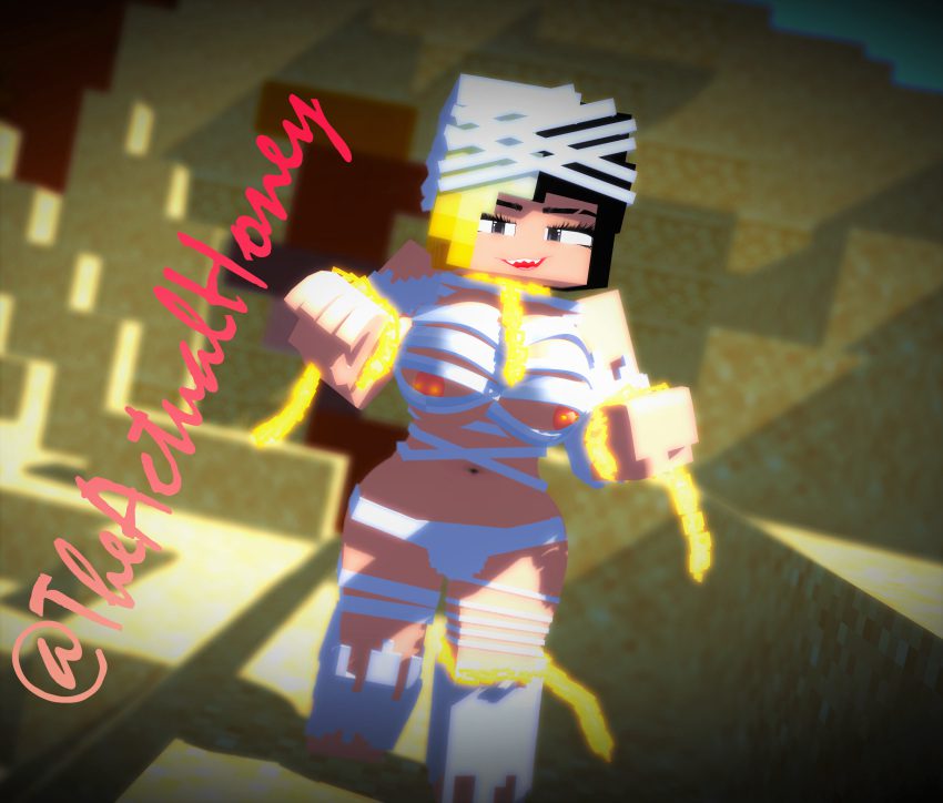 minecraft-rule-–-mummy-costume,-theactualhoney,-black-and-blonde-hair,-mine-imator,-mcnsfw,-ls