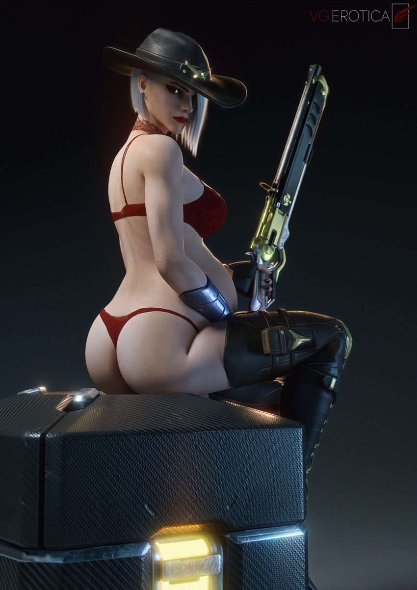 ashe-porn-–-alternate-version-available,-red-lipstick,-gun,-pinup