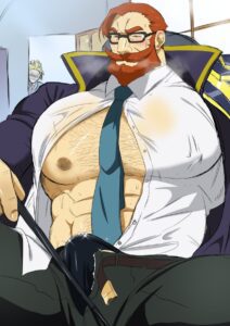 graves-rule-porn-–-open-clothes,-professor,-bara,-muscular-male,-chest,-pectorals