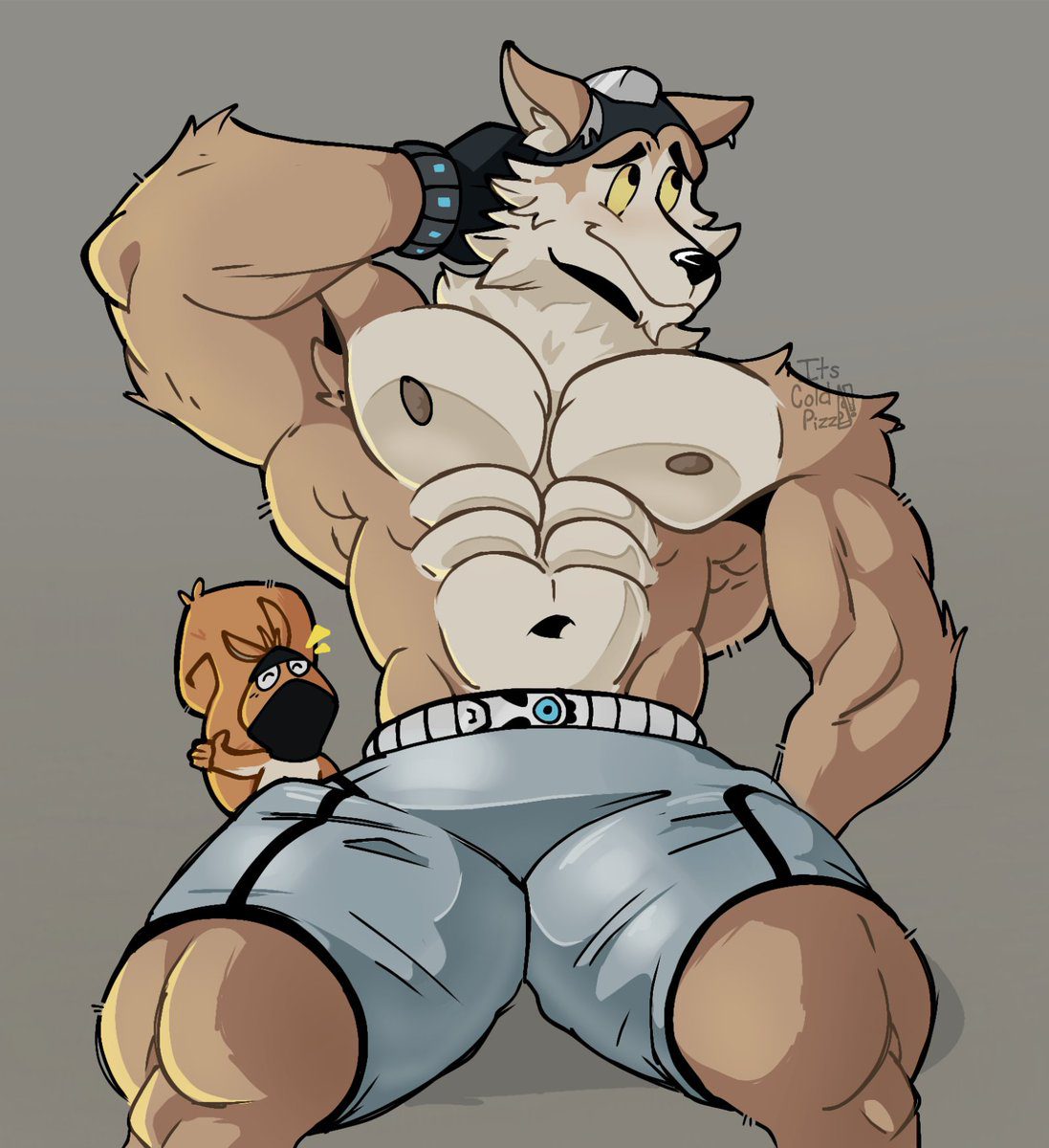 wendell-hentai-art-–-,-muscular-male,-canine,-male-only,-muscular