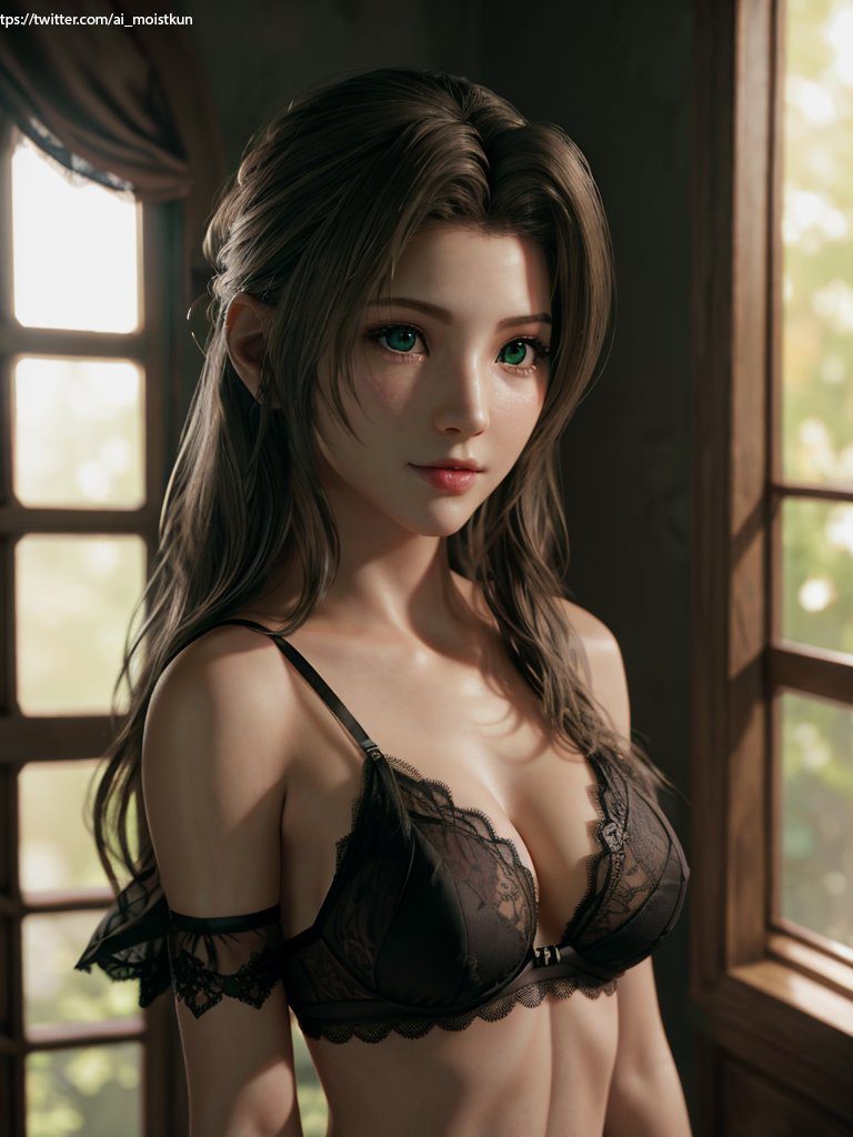 final-fantasy-game-hentai-–-brown-hair,-cleavage,-ai-generated,-final-fantasy-vii