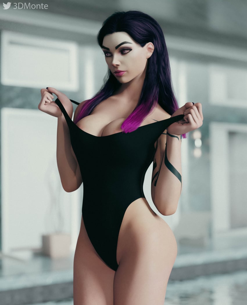 reyna-rule-–-swimming-pool,-purple-hair,-female-only,-purple-eyes,-solo-female,-big-butt