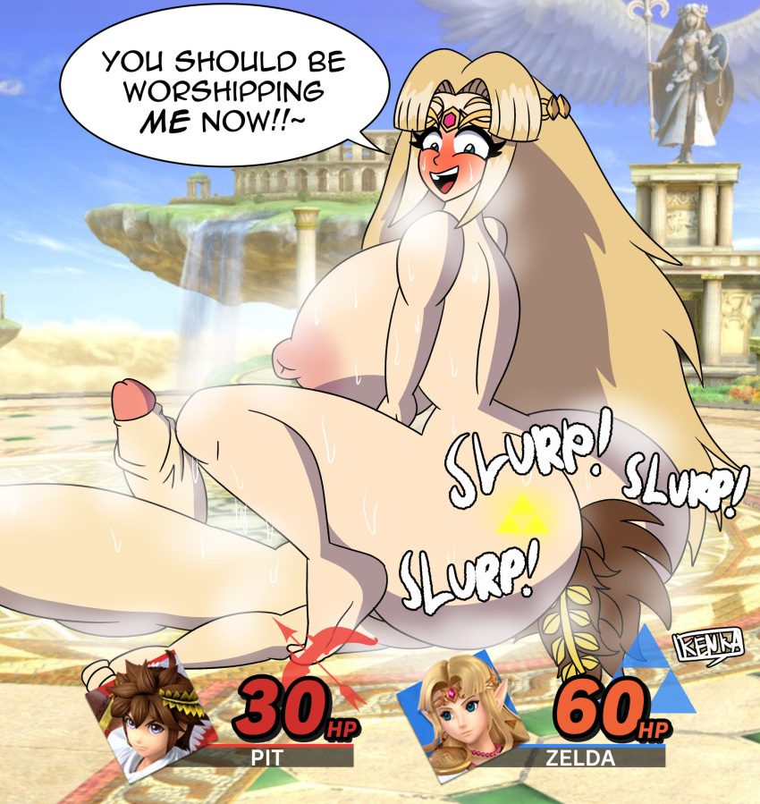 the-legend-of-zelda-hentai-–-squatting,-zelda-(a-link-between-worlds),-looking-down,-text-bubble,-big-ass