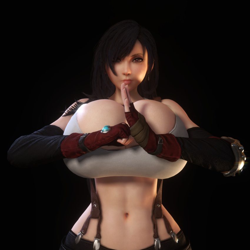 final-fantasy-xxx-art-–-long-hair,-abs,-solo-focus,-cleavage,-clothed-female,-black-hair