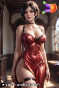 resident-evil-xxx-art-–-breasts,-strap-on,-choker,-ai-generated,-red-dress,-white-skin