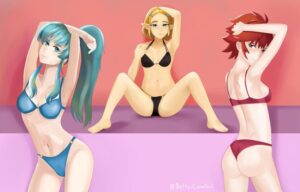 the-legend-of-zelda-xxx-art-–-official-alternate-hairstyle,-blue-bra,-navel,-red-panties,-fire-emblem-heroes,-pose,-underwear