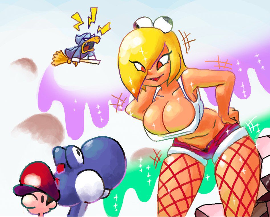 minusle-–-mario,-tan-skin,-mario-(series),-yoshi&#island,-kamek,-fishnets,-tanned