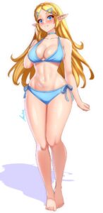 the-legend-of-zelda-free-sex-art-–-blonde-hair,-cleavage,-solo,-long-hair