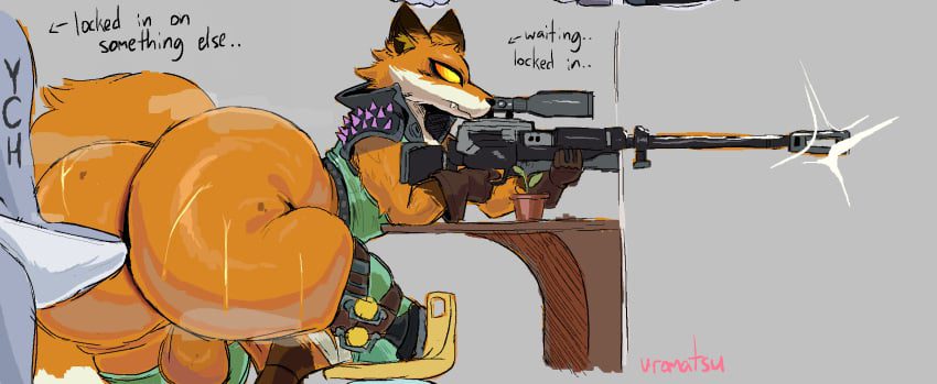 fennix-porn-hentai-–-yellow-eyes,-red-fox,-plant,-potted-plant